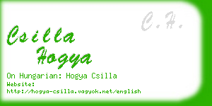 csilla hogya business card